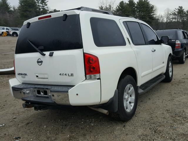 5N1AA08B66N742076 - 2006 NISSAN ARMADA SE WHITE photo 4