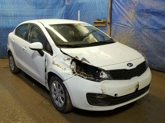 KNADM4A38D6215471 - 2013 KIA RIO LX WHITE photo 1