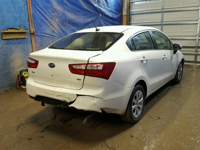 KNADM4A38D6215471 - 2013 KIA RIO LX Սպիտակ լուսանկար 4