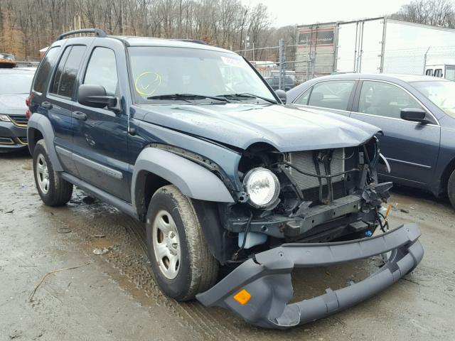 1J4GL48K45W711802 - 2005 JEEP LIBERTY SP BLUE photo 1