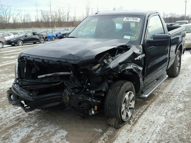 1FTMF1EM2EKF60437 - 2014 FORD F150 BLACK photo 2