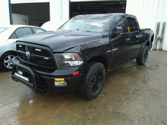 1D3HV13T89S808329 - 2009 DODGE RAM 1500 BLACK photo 2