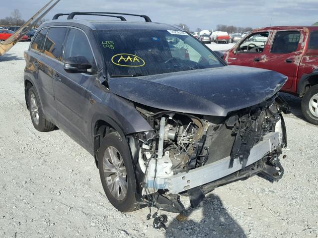 5TDJKRFH6FS163807 - 2015 TOYOTA HIGHLANDER GRAY photo 1