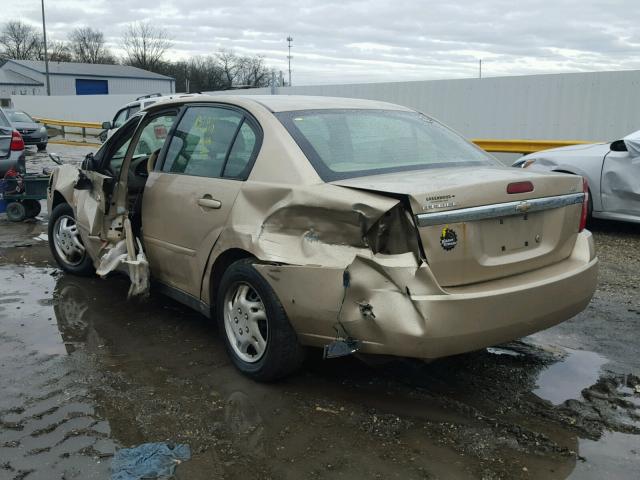 1G1ZS58F87F171652 - 2007 CHEVROLET MALIBU LS GOLD photo 3