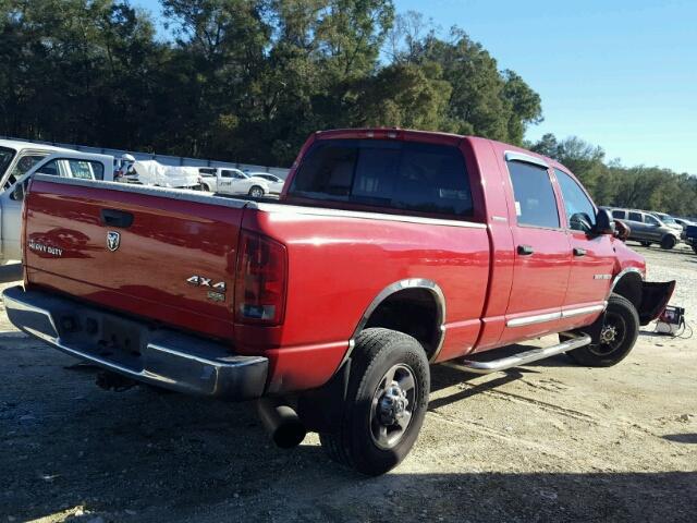 3D7LX39C36G197361 - 2006 DODGE RAM 3500 RED photo 4