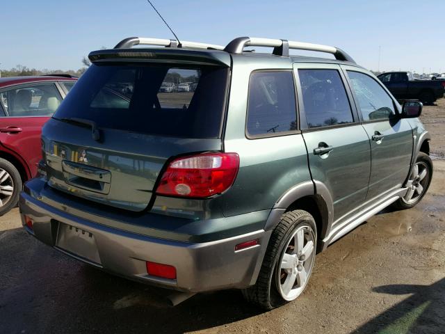 JA4LX41F25U038939 - 2005 MITSUBISHI OUTLANDER GREEN photo 4