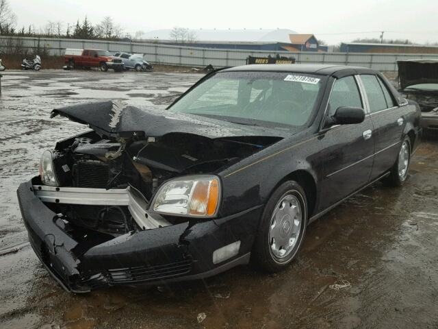 1G6KE57Y32U252066 - 2002 CADILLAC DEVILLE DH BLACK photo 2