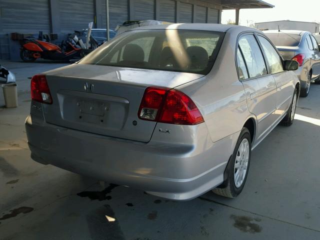 2HGES16575H623693 - 2005 HONDA CIVIC LX SILVER photo 4