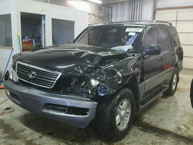 JT6HT00W5X0047508 - 1999 LEXUS LX 470 BLACK photo 2