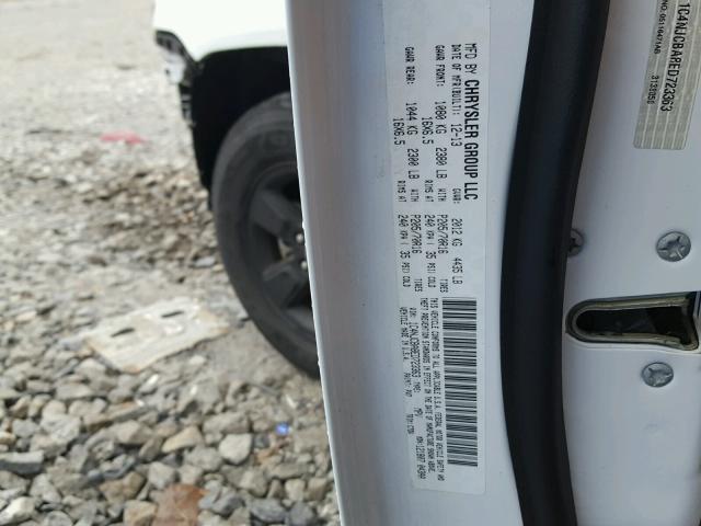 1C4NJCBA8ED723363 - 2014 JEEP COMPASS SP WHITE photo 10