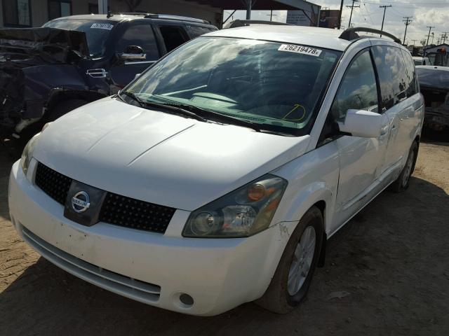 5N1BV28U34N367167 - 2004 NISSAN QUEST S WHITE photo 2