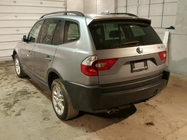 WBXPA73444WA77210 - 2004 BMW X3 2.5I GRAY photo 3