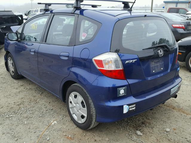 JHMGE8H30DC080514 - 2013 HONDA FIT BLUE photo 3