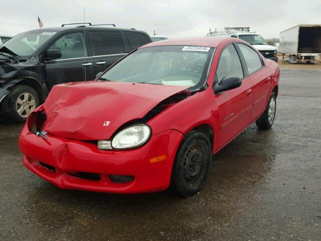 1B3ES46CX1D209623 - 2001 DODGE NEON SE RED photo 2