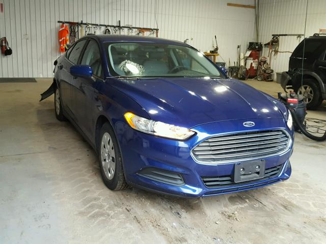 3FA6P0G73DR111176 - 2013 FORD FUSION S BLUE photo 1