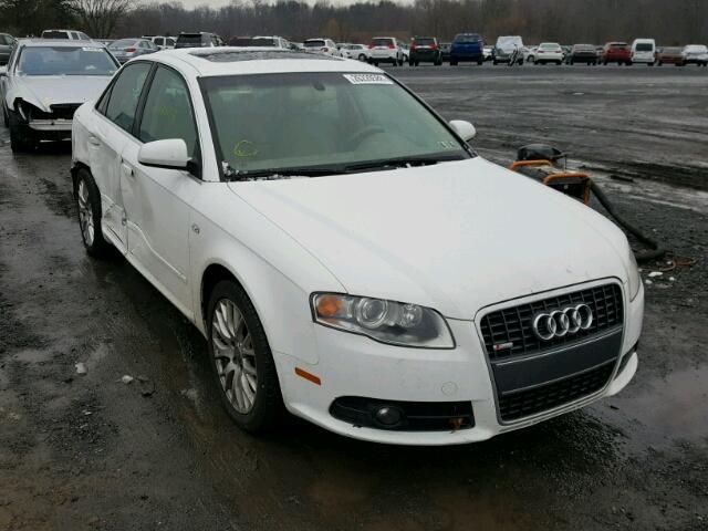 WAUDF78E18A169276 - 2008 AUDI A4 2.0T QU WHITE photo 1