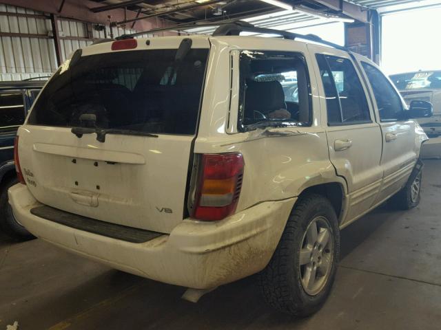 1J4GX58NX4C413114 - 2004 JEEP GRAND CHER WHITE photo 4