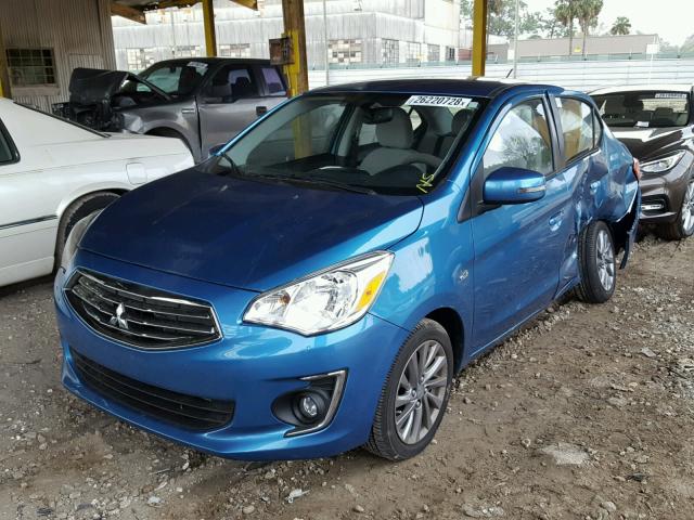 ML32F4FJ7HHF14803 - 2017 MITSUBISHI MIRAGE G4 BLUE photo 2