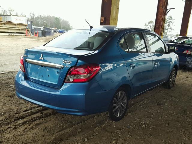 ML32F4FJ7HHF14803 - 2017 MITSUBISHI MIRAGE G4 BLUE photo 4