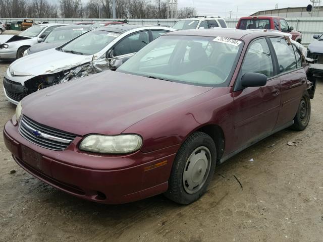 1G1ND52J616241145 - 2001 CHEVROLET MALIBU BURGUNDY photo 2