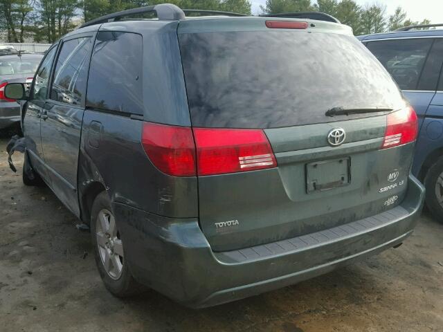 5TDZA23C94S009272 - 2004 TOYOTA SIENNA CE GREEN photo 3