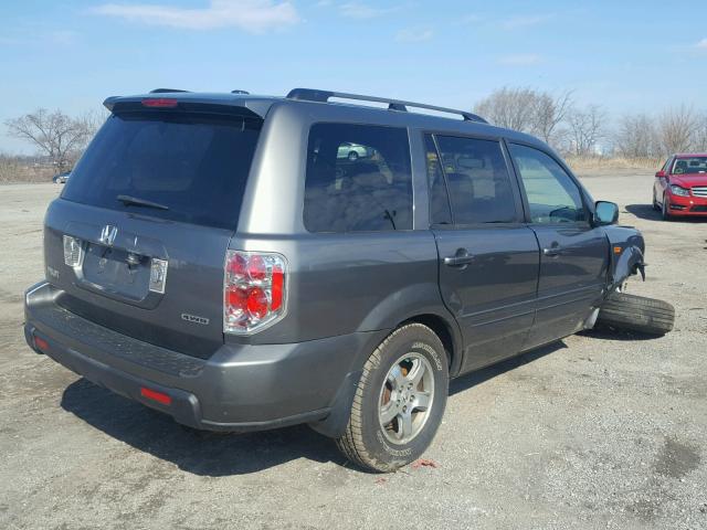 5FNYF18578B012828 - 2008 HONDA PILOT EXL GRAY photo 4