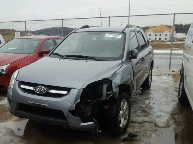 KNDJF724997593373 - 2009 KIA SPORTAGE L GRAY photo 2