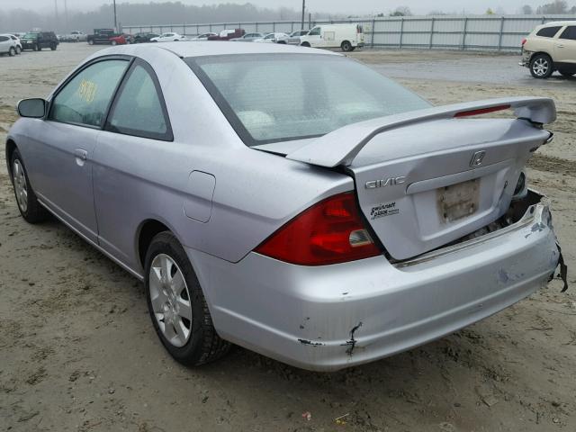 1HGEM22972L041746 - 2002 HONDA CIVIC EX SILVER photo 3