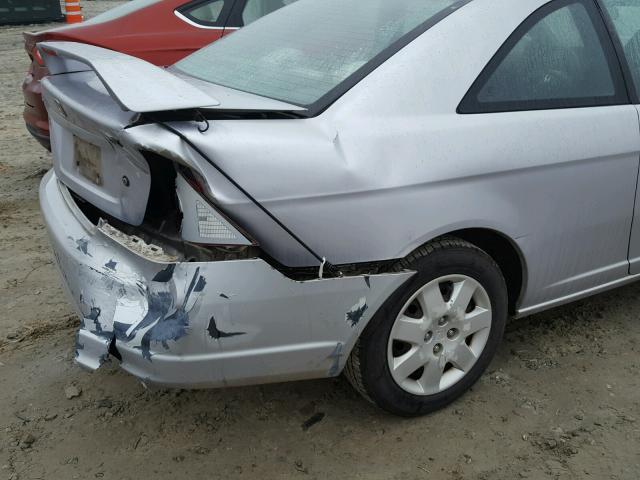 1HGEM22972L041746 - 2002 HONDA CIVIC EX SILVER photo 9