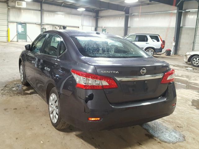 3N1AB7AP7FL689357 - 2015 NISSAN SENTRA S GRAY photo 3