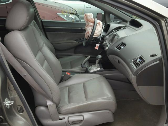 1HGFA16948L078263 - 2008 HONDA CIVIC EXL GRAY photo 5