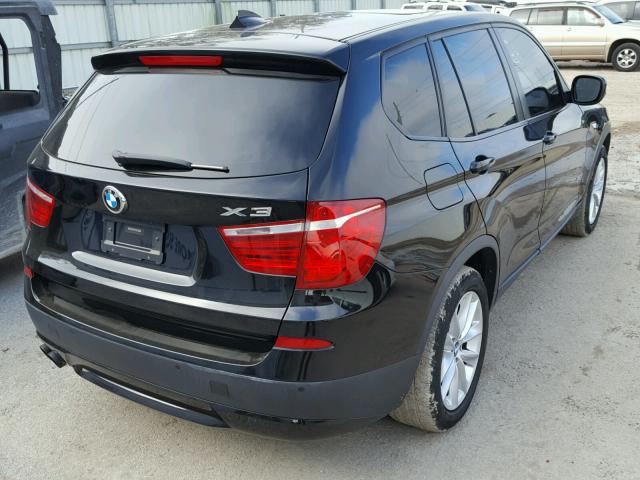 5UXWX9C5XD0A10544 - 2013 BMW X3 XDRIVE2 BLACK photo 4