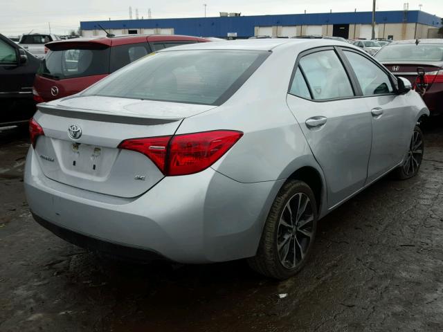 5YFBURHE2HP602174 - 2017 TOYOTA COROLLA L SILVER photo 4