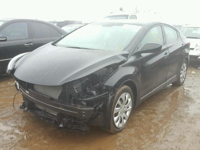 5NPDH4AE6CH078074 - 2012 HYUNDAI ELANTRA GL BLACK photo 2