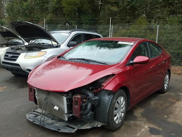 5NPDH4AEXGH663164 - 2016 HYUNDAI ELANTRA SE RED photo 2