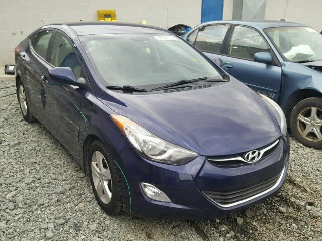 5NPDH4AE4DH430635 - 2013 HYUNDAI ELANTRA GL BLUE photo 1