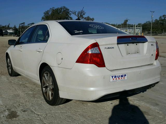 3FAHP0JA9CR105913 - 2012 FORD FUSION SEL WHITE photo 3