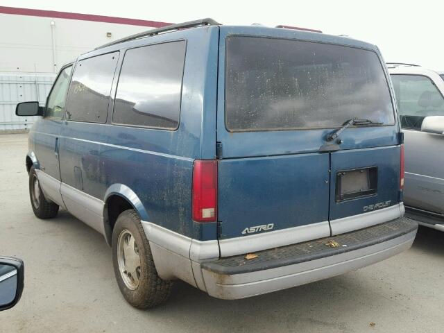 1GNDM19W2YB131389 - 2000 CHEVROLET ASTRO BLUE photo 3