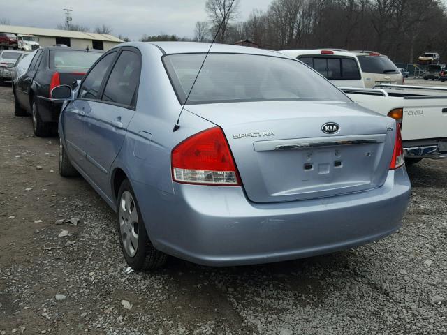 KNAFE121375480410 - 2007 KIA SPECTRA EX BLUE photo 3