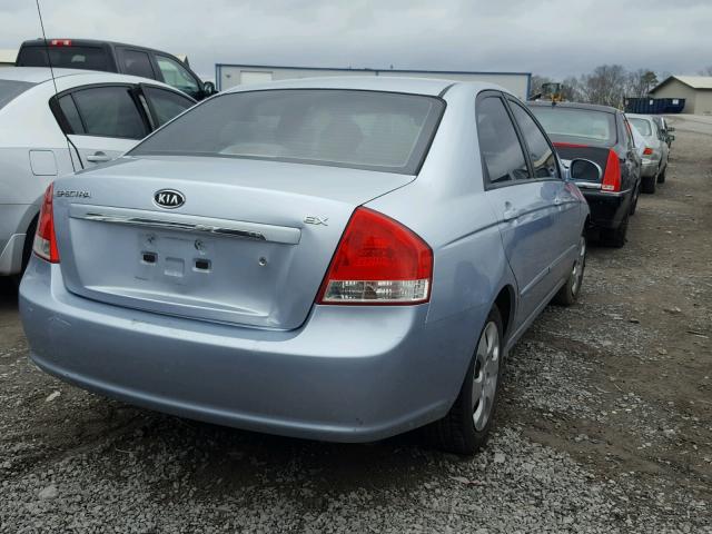 KNAFE121375480410 - 2007 KIA SPECTRA EX BLUE photo 4