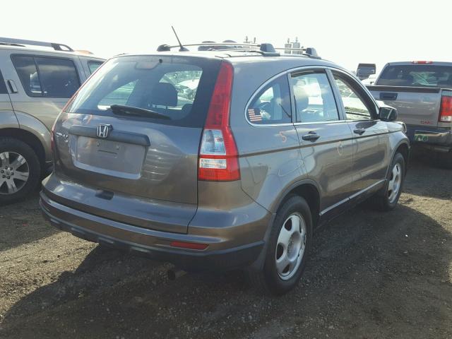 5J6RE3H31BL015501 - 2011 HONDA CR-V LX BROWN photo 4