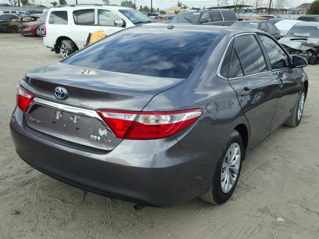 4T1BD1FKXGU180033 - 2016 TOYOTA CAMRY HYBR GRAY photo 4