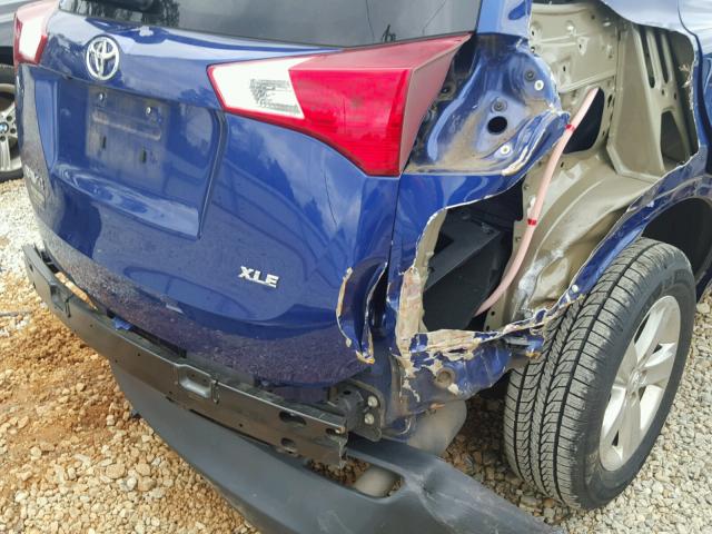 2T3WFREV7EW077078 - 2014 TOYOTA RAV4 XLE BLUE photo 9