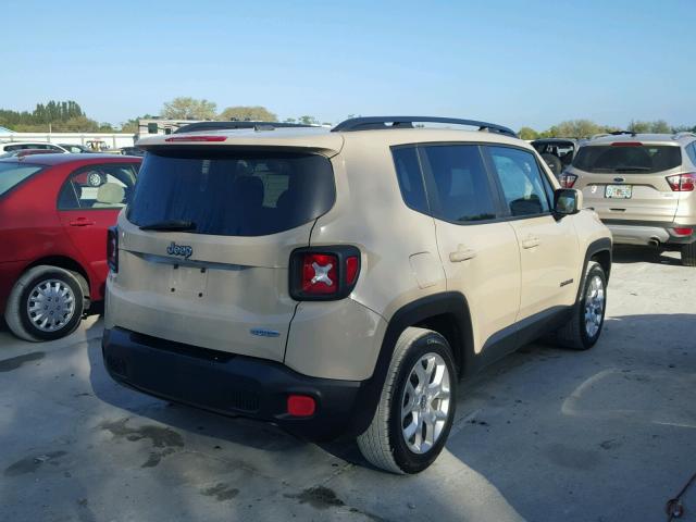 ZACCJABT4FPC19537 - 2015 JEEP RENEGADE L TAN photo 4