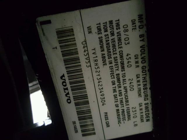 YV1RH52Y342349304 - 2004 VOLVO S60 R 黑色 照片 10