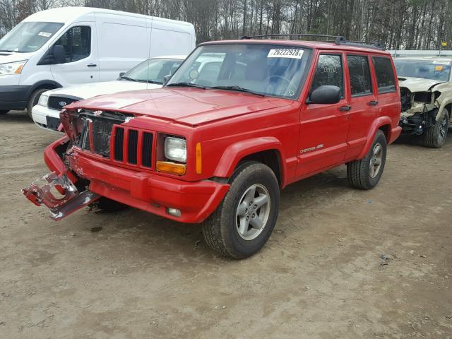 1J4FT68S7XL606134 - 1999 JEEP CHEROKEE S RED photo 2