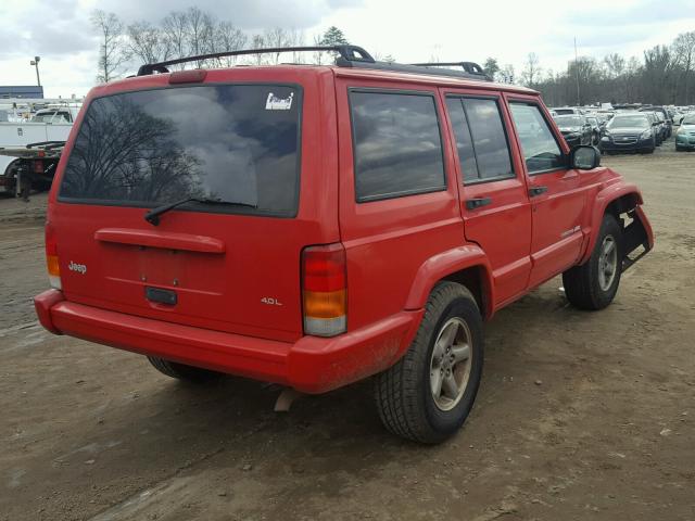 1J4FT68S7XL606134 - 1999 JEEP CHEROKEE S RED photo 4