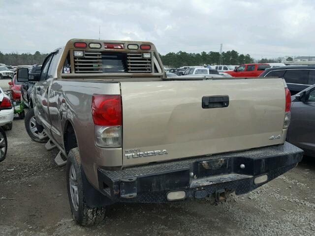 5TFCV54177X003333 - 2007 TOYOTA TUNDRA DOU BEIGE photo 3