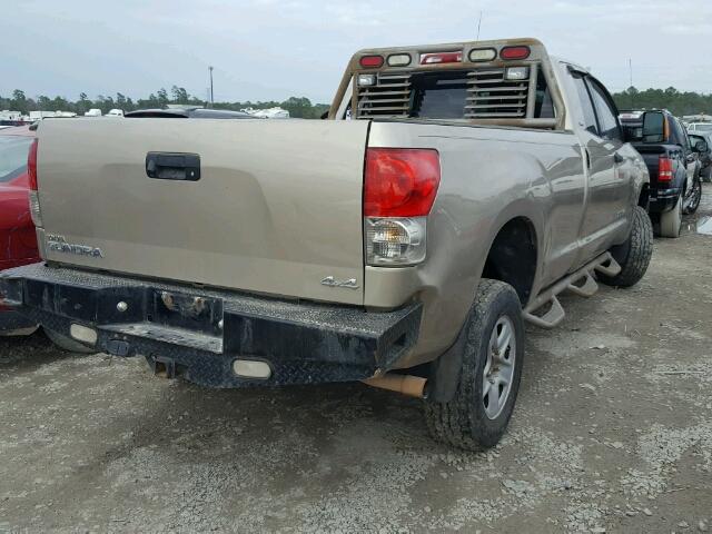 5TFCV54177X003333 - 2007 TOYOTA TUNDRA DOU BEIGE photo 4