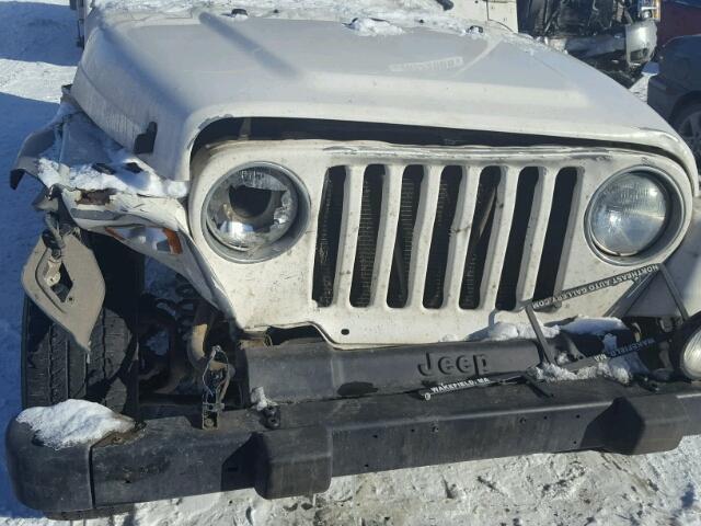 1J4FA49S7YP797153 - 2000 JEEP WRANGLER / WHITE photo 9